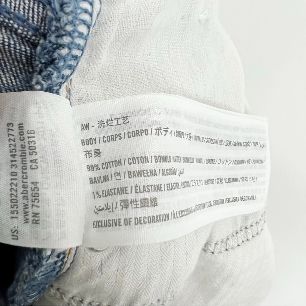 Abercrombie & Fitch The Skinny High Rise Jeans Vent Hem Size 8 Long - Picture 10 of 10